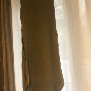 Mini grey dress with two side silver zipper detail (worn twice)